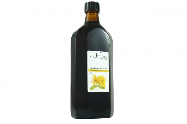 250ml Johanniskraut-mazerat auf basis oilivenöl frisch bio im Glas