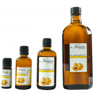 Aprikosenkernöl bio unraffiniert kaltgepresst Braunglas Flasche Naturkosmetik