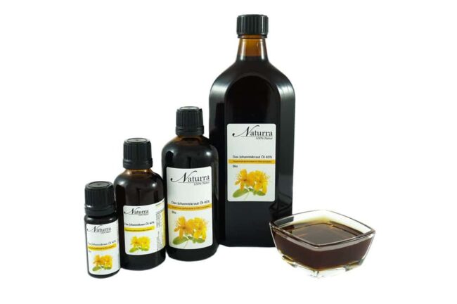 Bio-Johanniskraut Mazerat Speiseöl Frisch Rotöl Lebensmittel