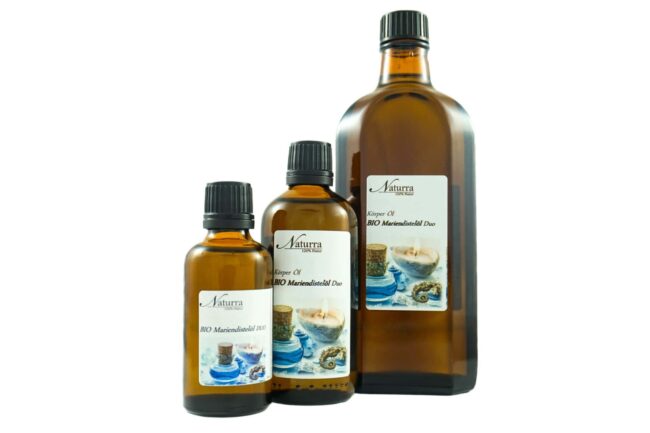Biologisch angebautes Mariendistelsamenöl DUO 2in1 Körperöl