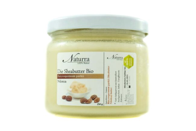 Karite Nilotica unraffiniert bio kaltgepresst 250g Glas naturkosmetik Körperbutter