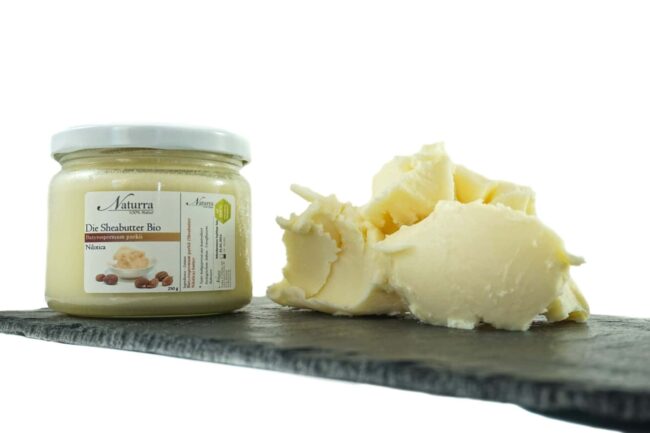 Shea-Butter-Bio kaltgepresst unraffiniert Nilotica nativ vegane Naturkosmetik im Glas
