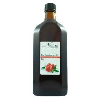 Bio Cranberrysamenöl 250ml unraffiniert Glasche Naturkosmetik kaltgepresst Lebensmittelqualität